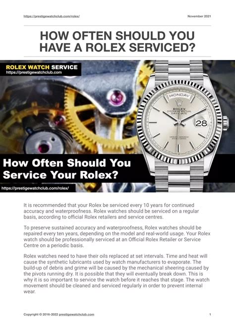 how often should a rolex watch be serviced|rolex servicing price list.